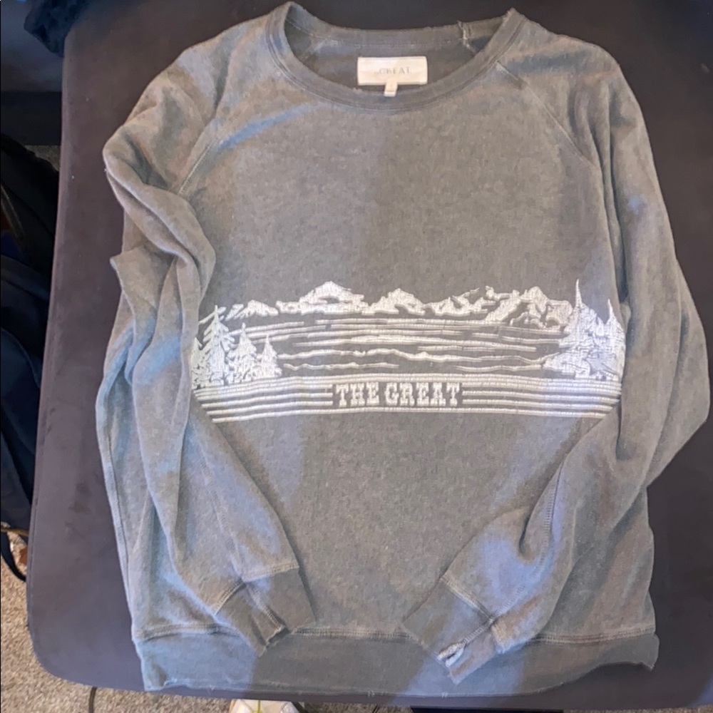 THE GREAT. Crewneck Grey Sweatshirt.Size2